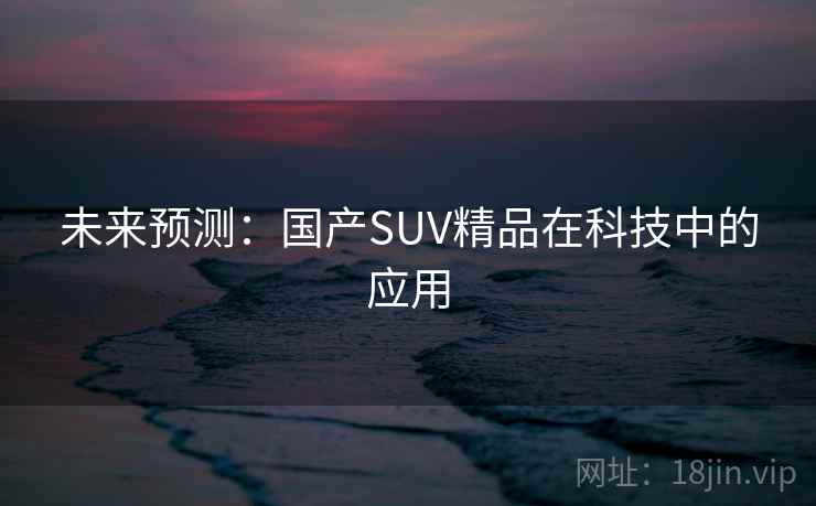 未来预测：国产SUV精品在科技中的应用