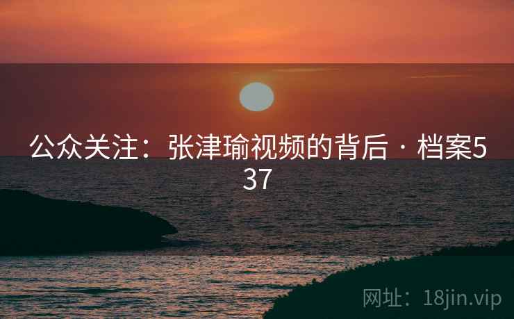 公众关注：张津瑜视频的背后 · 档案537